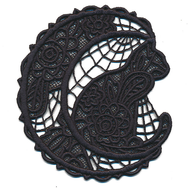 Darkly Delicate - Cat in Moon (Lace)