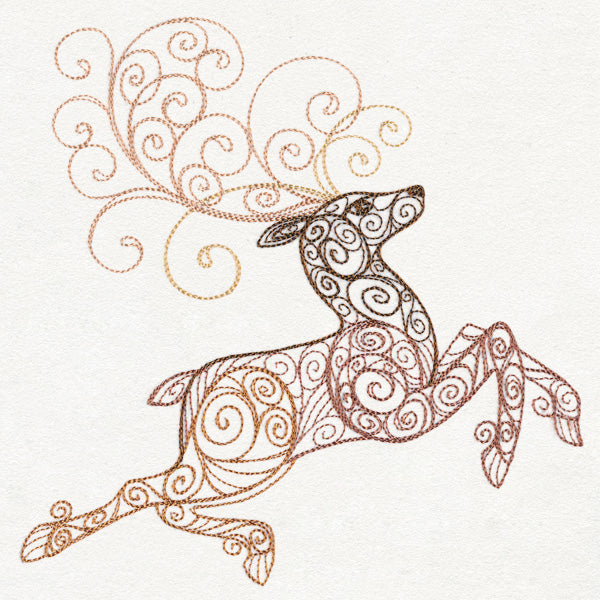 Yuletide Spirals - Reindeer