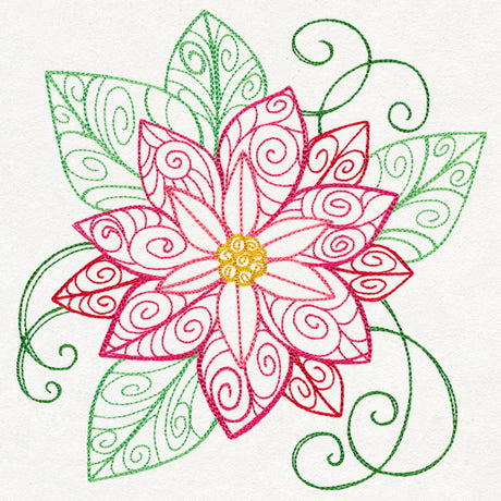 Yuletide Spirals - Poinsettia