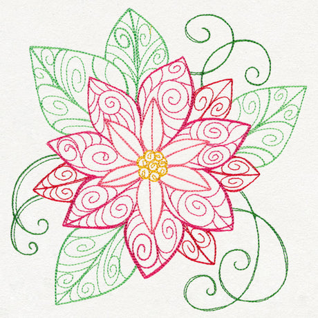 Yuletide Spirals - Poinsettia