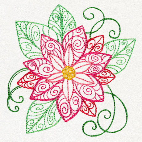 Yuletide Spirals - Poinsettia