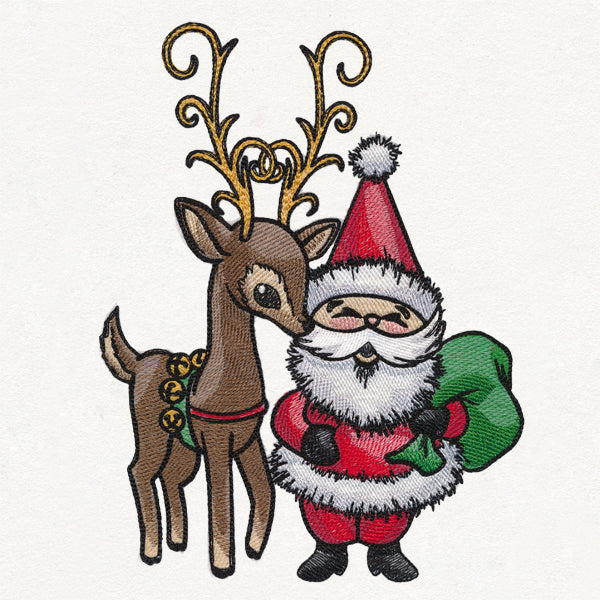 Gnome Santa with Reindeer