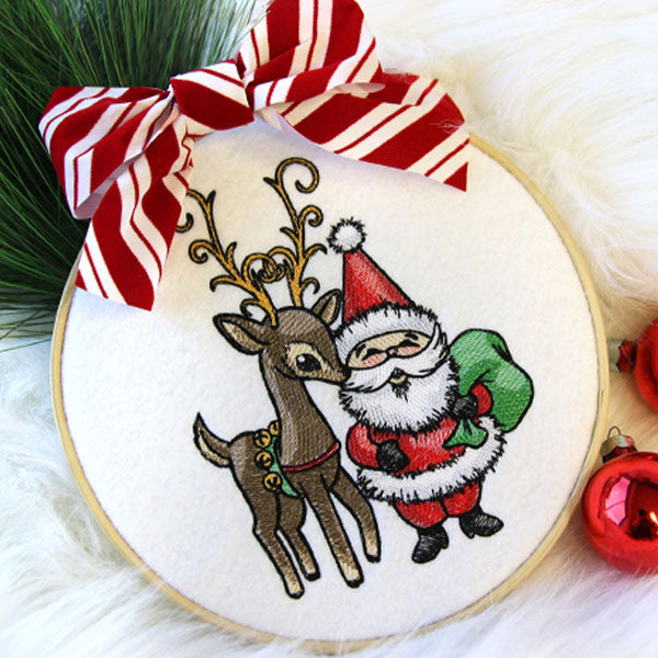 Gnome Santa with Reindeer