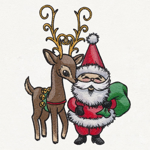 Gnome Santa with Reindeer
