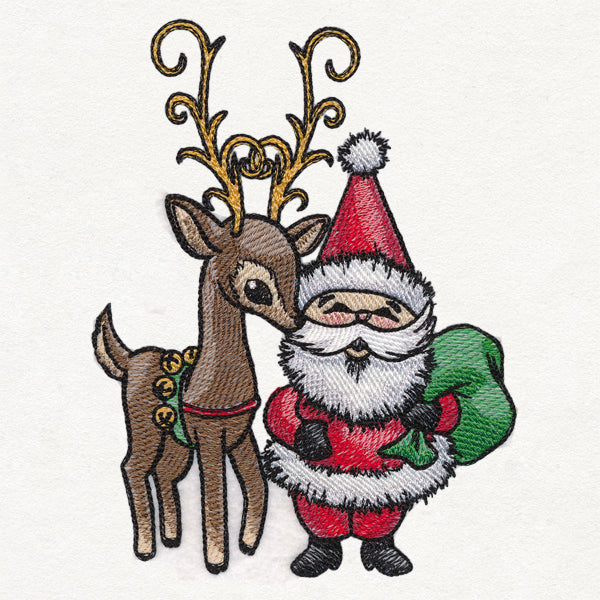 Gnome Santa with Reindeer