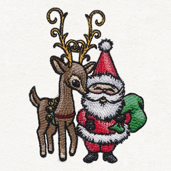 Gnome Santa with Reindeer