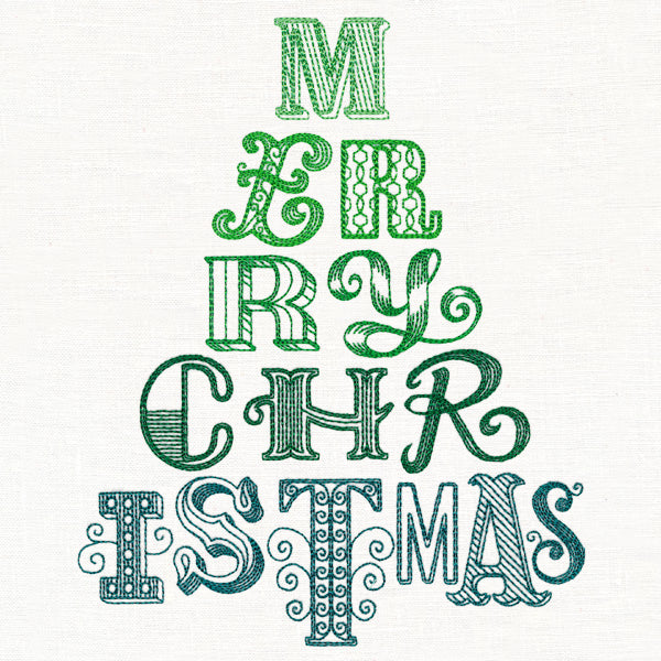 Letterpress Christmas Tree