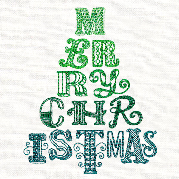 Letterpress Christmas Tree