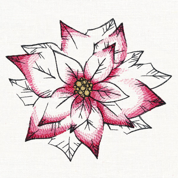 Watercolor Poinsettia