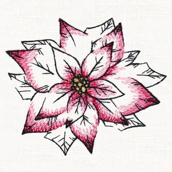 Watercolor Poinsettia