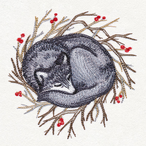 Cozy Winter Wolf