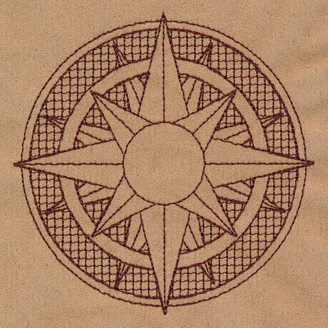 Trapunto Sun Medallion
