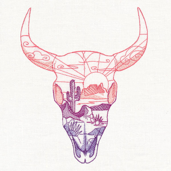 Desert Scene Steer Skull