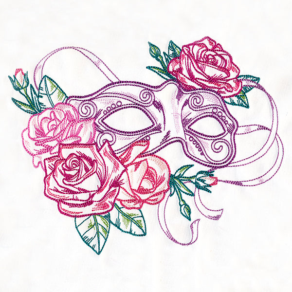 Venetian Carnival Mask in Bloom