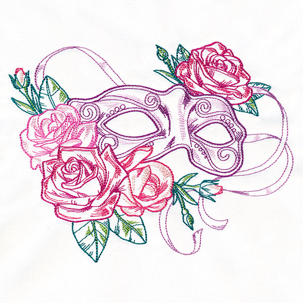 Venetian Carnival Mask in Bloom