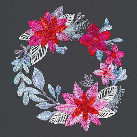 Silvered Poinsettia Wreath