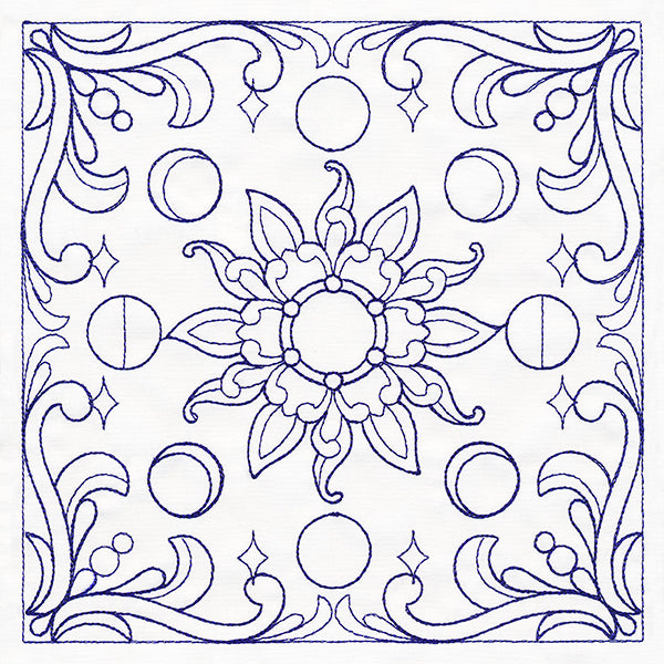 Moon Phases Quilting Square