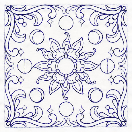 Moon Phases Quilting Square