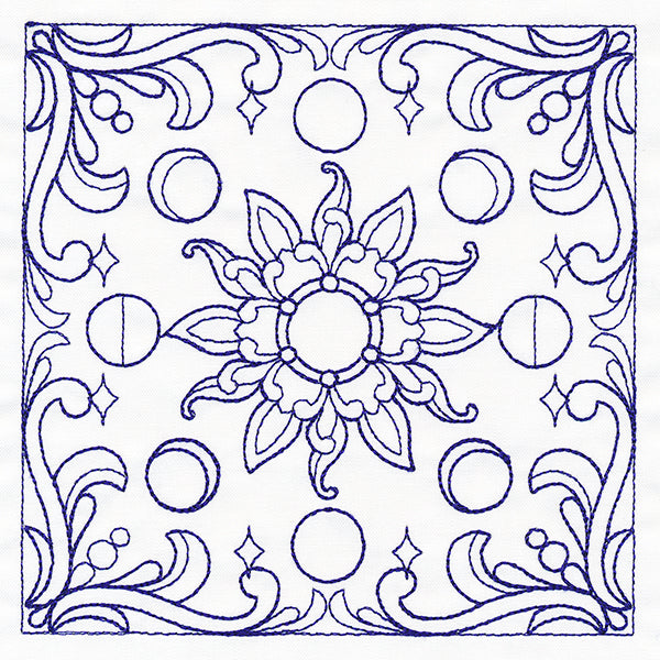 Moon Phases Quilting Square