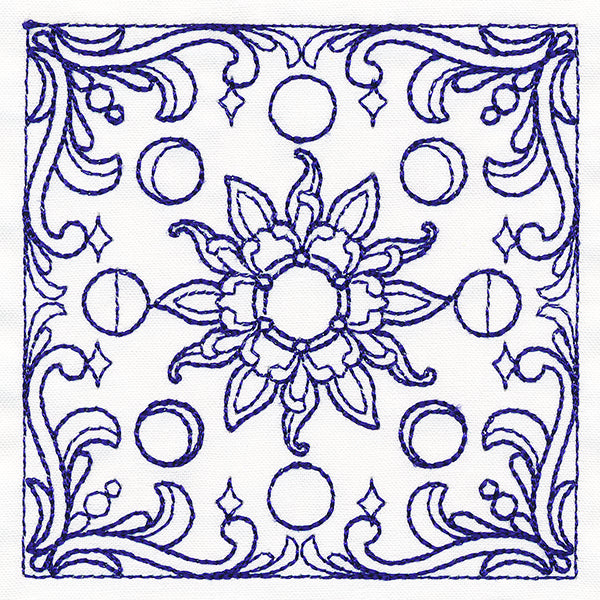 Moon Phases Quilting Square