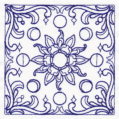 Moon Phases Quilting Square