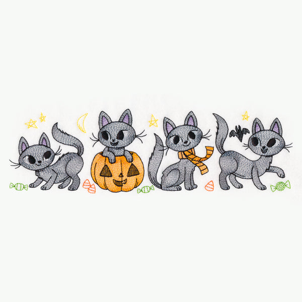 Spooky Kitty Border