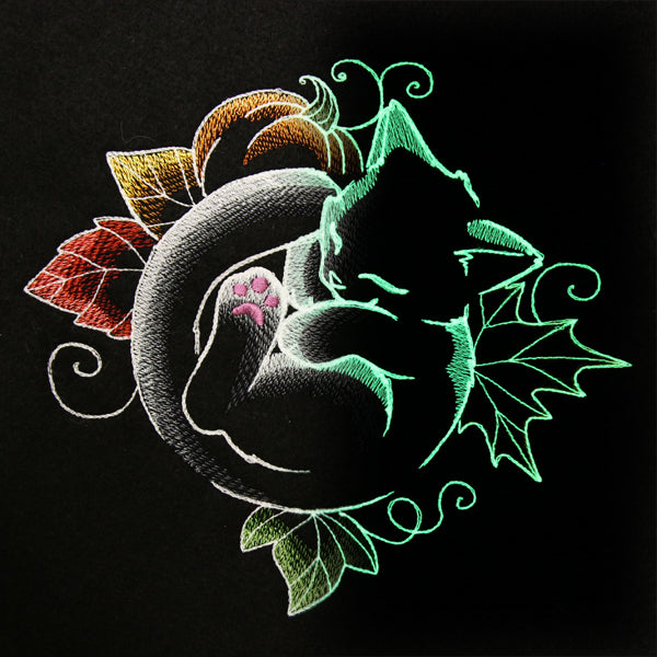 Snoozy Autumn Glow Cat