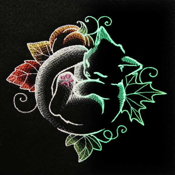 Snoozy Autumn Glow Cat