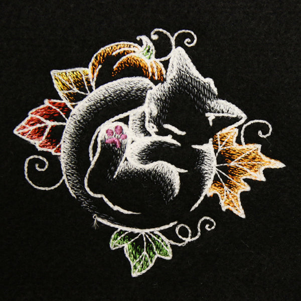 Snoozy Autumn Glow Cat