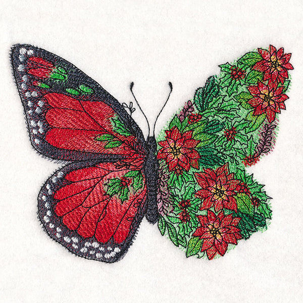 Butterfly in Christmas Flowers