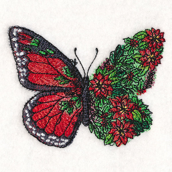 Butterfly in Christmas Flowers