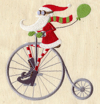 Cycling Santa