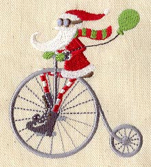 Cycling Santa