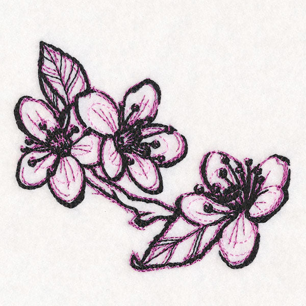 Sketchwork Cherry Blossoms
