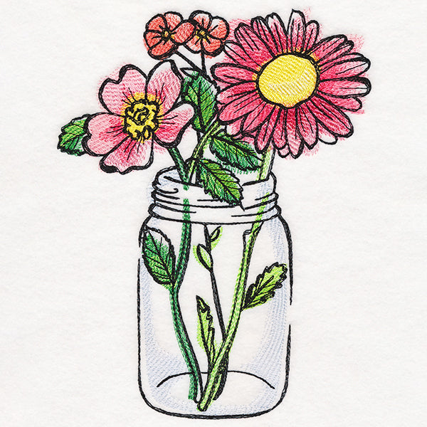 Blooming Mason Jar