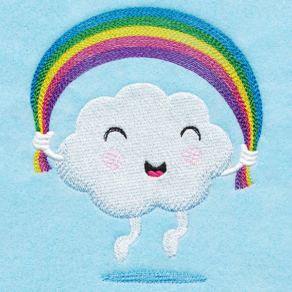 Happy Day Cloud with Rainbow