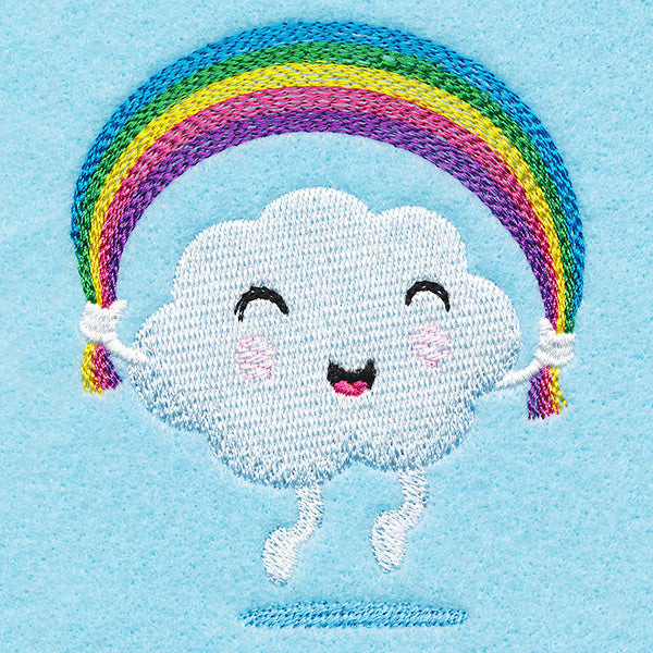 Happy Day Cloud with Rainbow