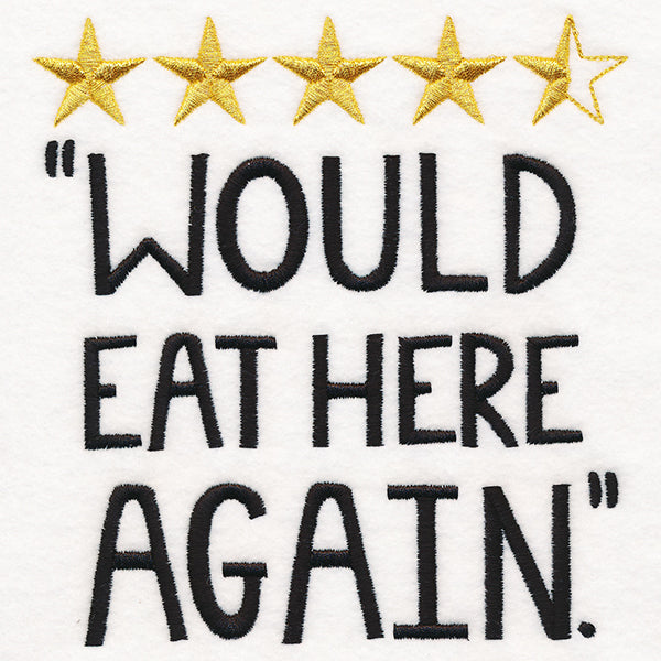 Would Eat Here Again