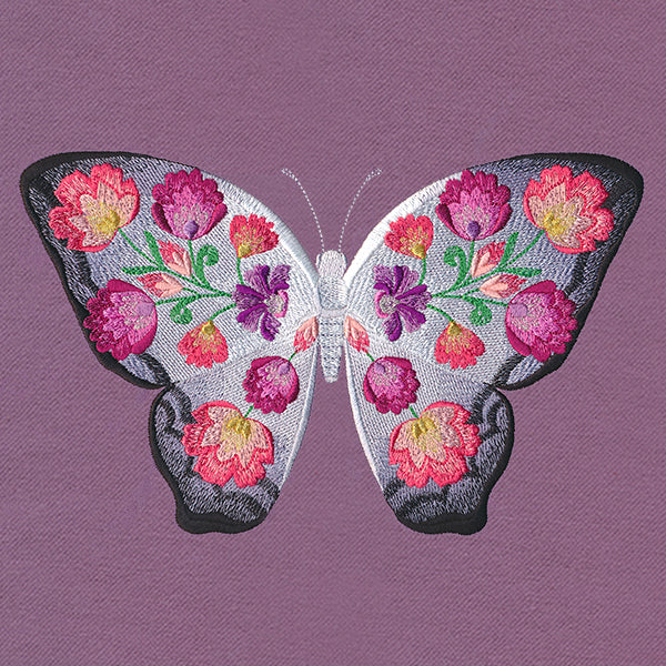Folk Flowers Butterfly