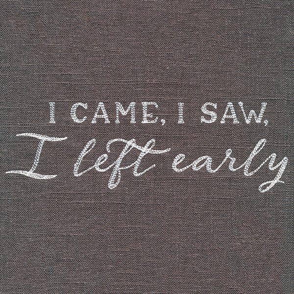 I Came, I Saw, I Left Early