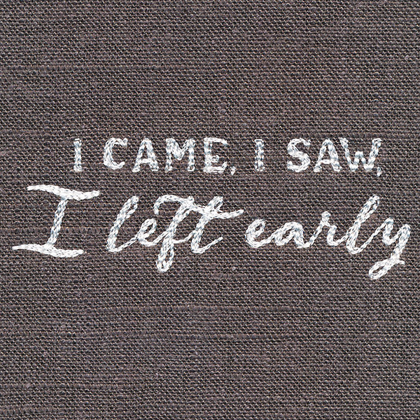 I Came, I Saw, I Left Early