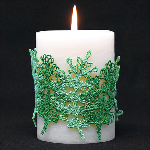 Lush Ferns Candle Wrap (Lace)