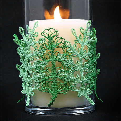 Lush Ferns Candle Wrap (Lace)