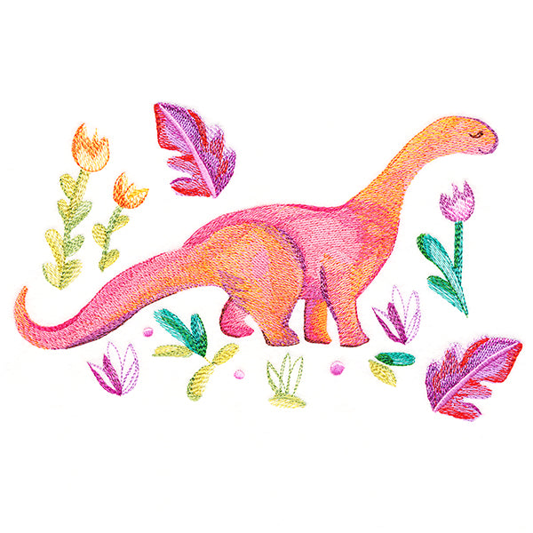 Watercolor Brontosaurus