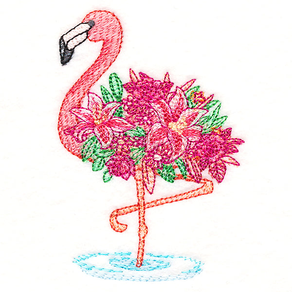 Flamingo in Flowers