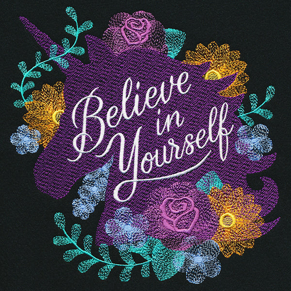 Believe in Yourself Blooming Unicorn