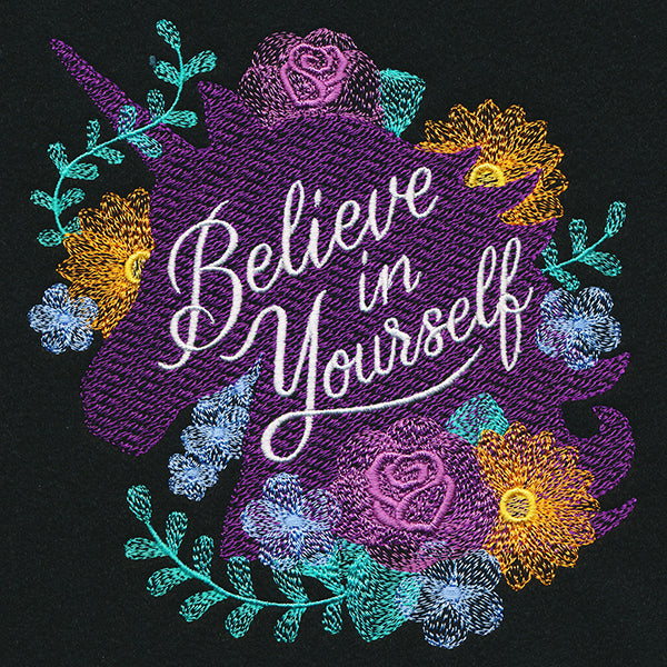 Believe in Yourself Blooming Unicorn