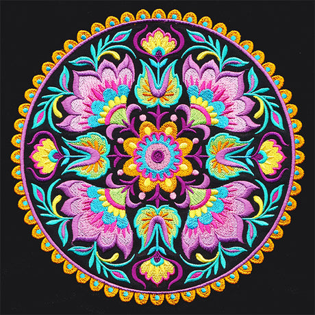 Folk Flowers Medallion