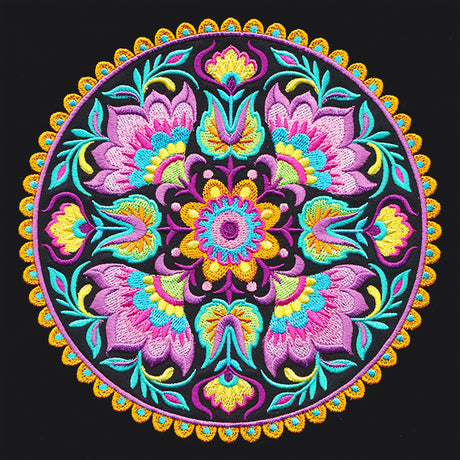 Folk Flowers Medallion