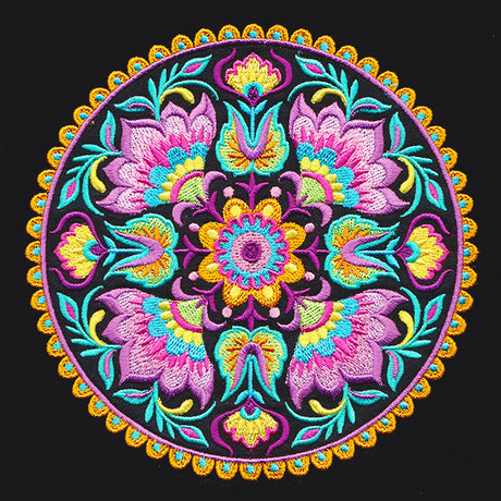 Folk Flowers Medallion